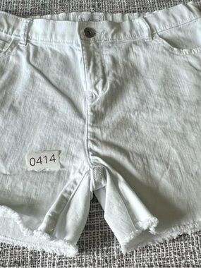 Place White Frayed Hem Denim Shorts